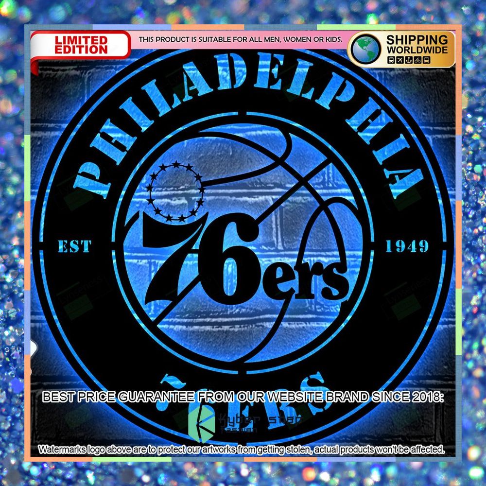 Philadelphia 76ers Metal Sign - Led Light Sign 41