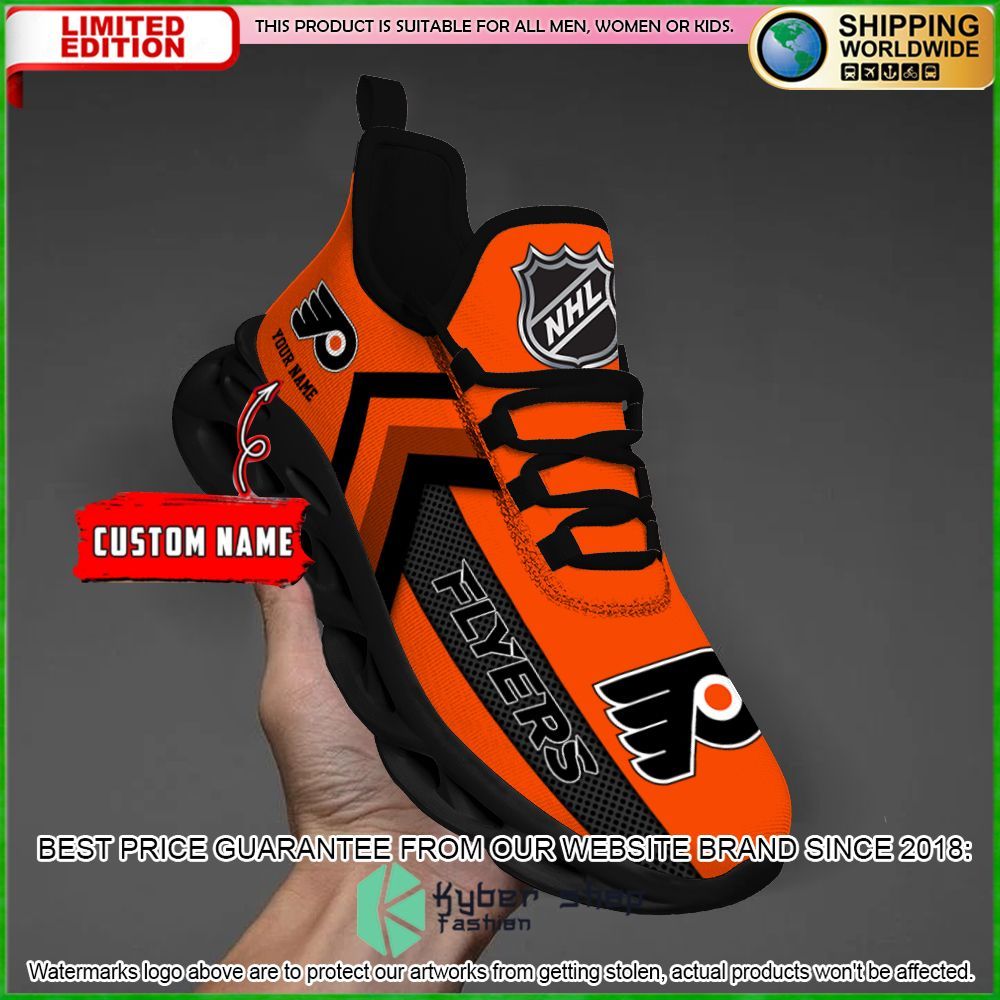 Philadelphia Flyers Custom Name Clunky Max Soul Shoes 44