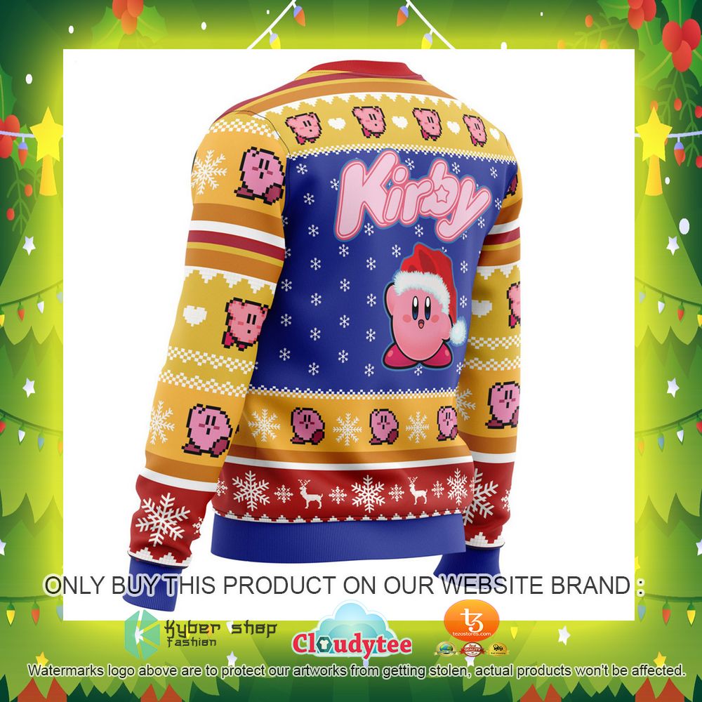 Pink Puff Christmas Kirby Ugly Christmas Sweater 15