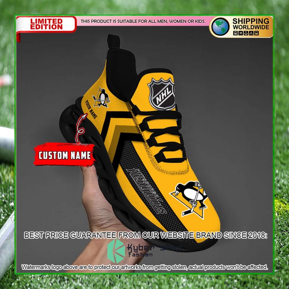 Pittsburgh Penguins Custom Name Clunky Max Soul Shoes 21