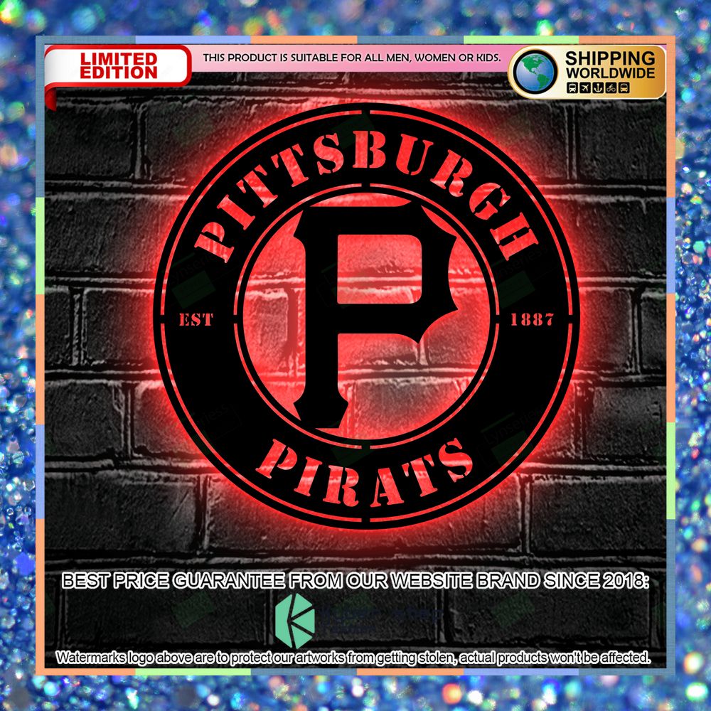 Pittsburgh Pirates Metal Sign - Led Light Sign 12