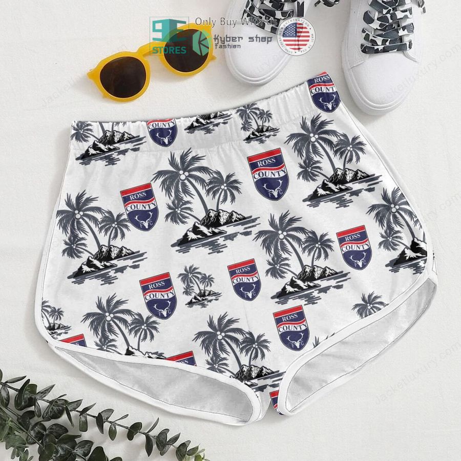 NEW Ross County Football Club White Hawaiian Shorts , Shirt 28