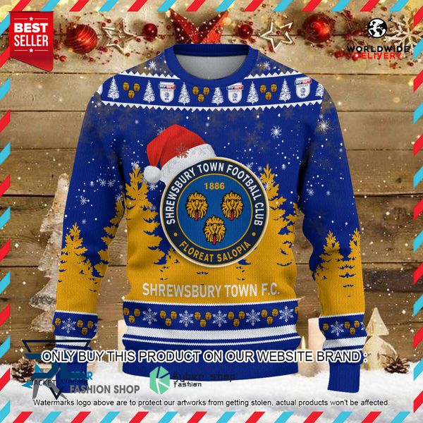 Shrewsbury Town Blue Christmas Sweater 11