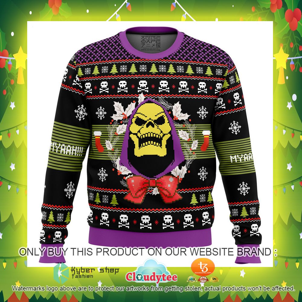 Skeletor Myaah Ugly Christmas Sweater 15