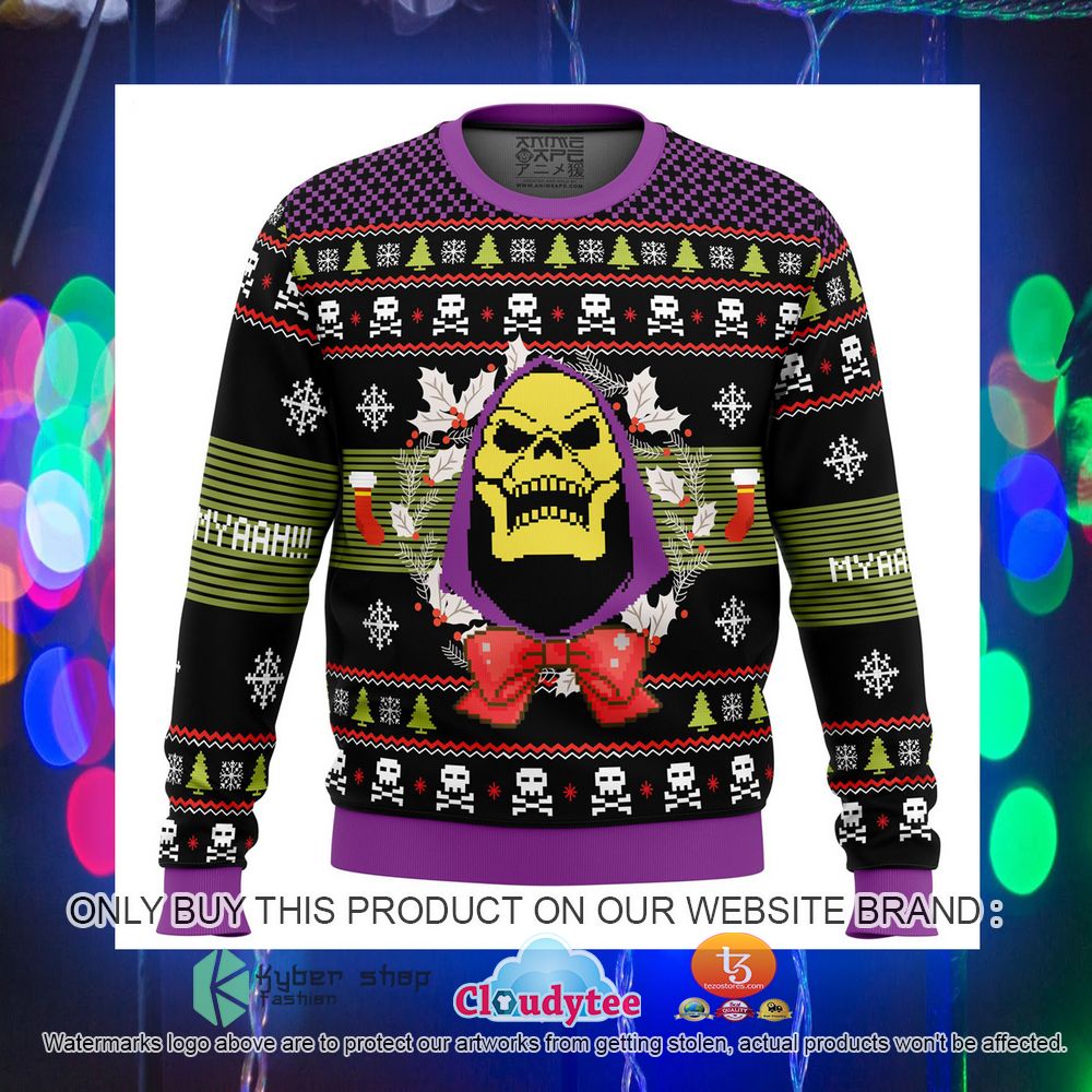 Skeletor Myaah Ugly Christmas Sweater 4