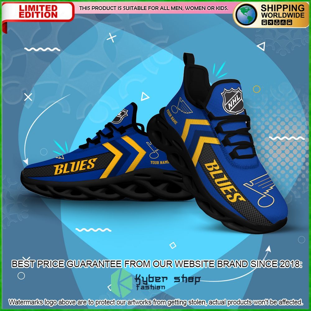 St Louis Blues Custom Name Clunky Max Soul Shoes 18