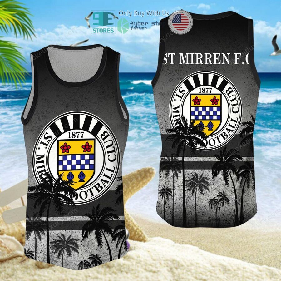 NEW St Mirren Football Club Black Hawaiian Shorts , Shirt 11