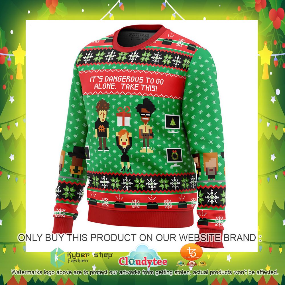 The IT Crowd It's Dangerous to go Alone Take This Ugly Christmas Sweater 15