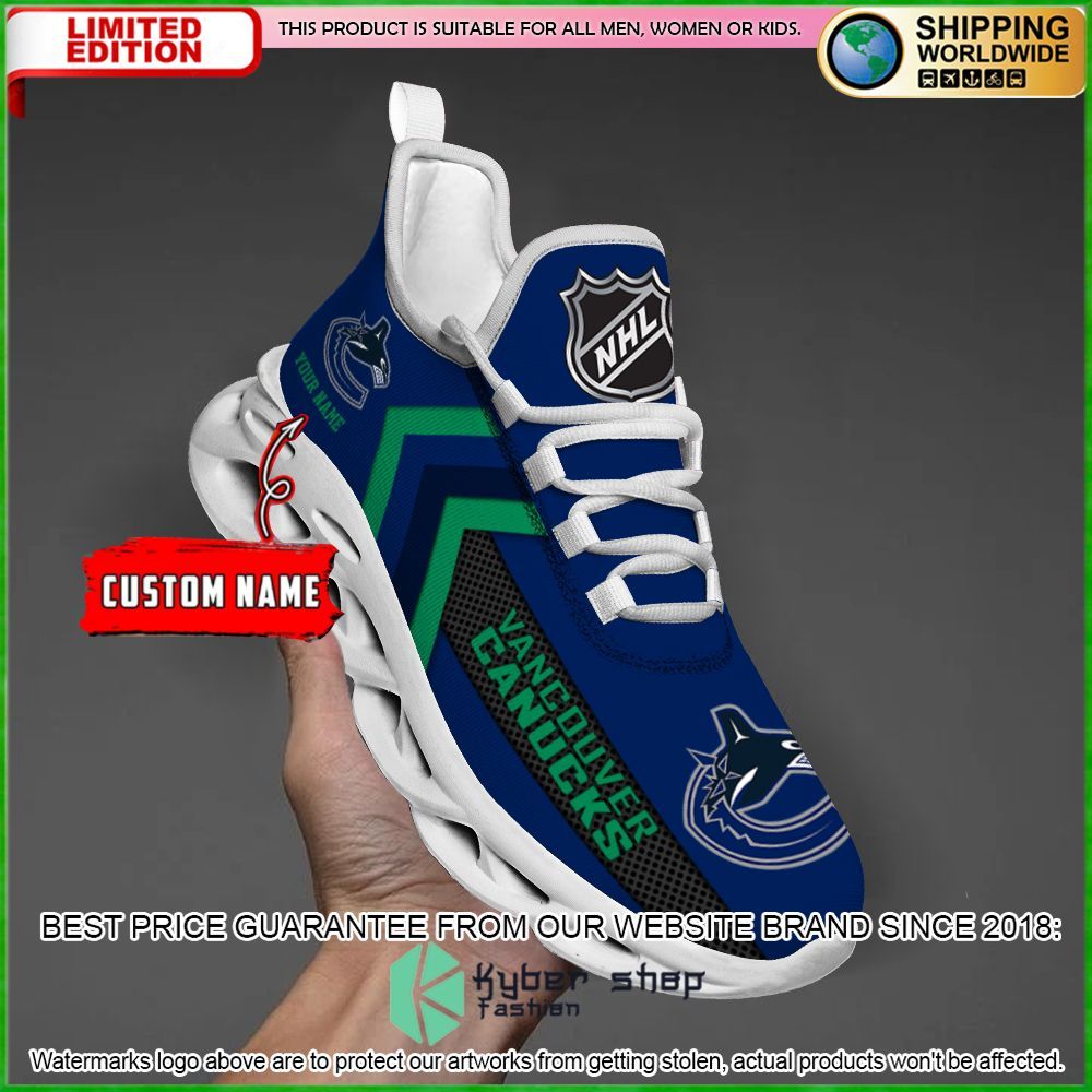Vancouver Canucks Custom Name Clunky Max Soul Shoes 31